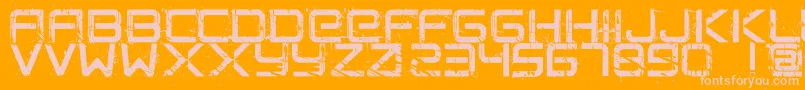 CrushedPersonalUseOnly-Schriftart – Rosa Schriften auf orangefarbenem Hintergrund