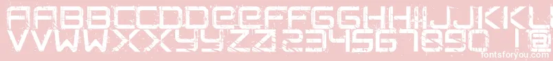 CrushedPersonalUseOnly Font – White Fonts on Pink Background