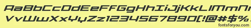 Phoenicialowercasesuperital Font – Black Fonts on Yellow Background