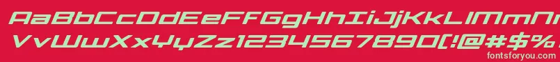 Phoenicialowercasesuperital Font – Green Fonts on Red Background