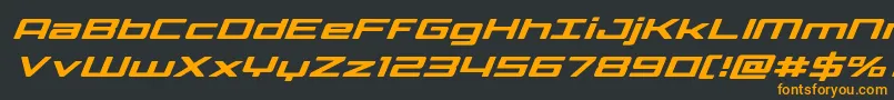 Phoenicialowercasesuperital Font – Orange Fonts on Black Background
