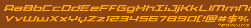 Więcej informacji o czcionce Phoenicialowercasesuperital Czcionka Phoenicialowercasesuperital – pomarańczowe czcionki na brązowym tle