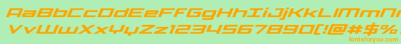 Phoenicialowercasesuperital Font – Orange Fonts on Green Background
