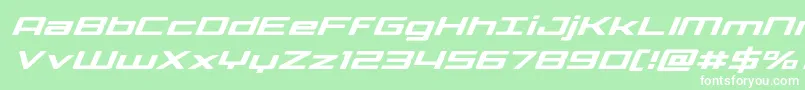 Phoenicialowercasesuperital Font – White Fonts on Green Background