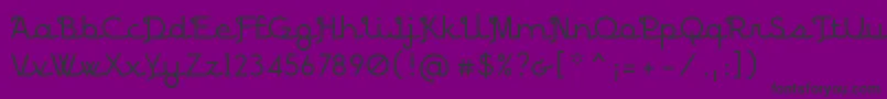 Bpscript Font – Black Fonts on Purple Background