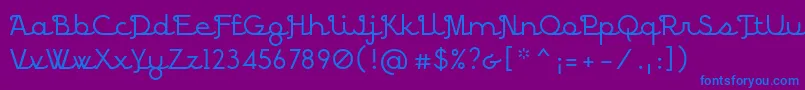 fuente Bpscript – Fuentes Azules Sobre Fondo Morado