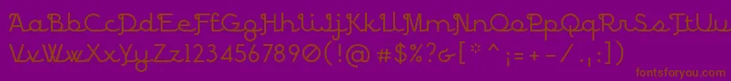 Bpscript Font – Brown Fonts on Purple Background