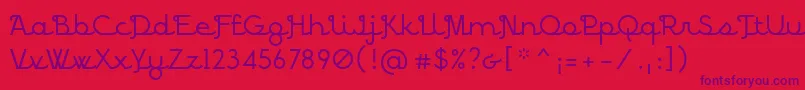 Bpscript Font – Purple Fonts on Red Background