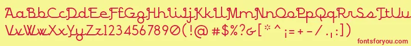 Bpscript Font – Red Fonts on Yellow Background