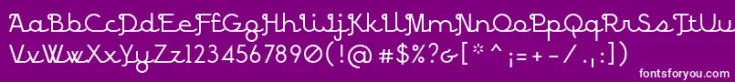 fuente Bpscript – Fuentes Blancas Sobre Fondo Morado