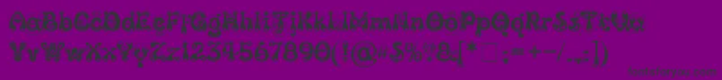 フォントKingthingsSlipperylip – 紫の背景に黒い文字