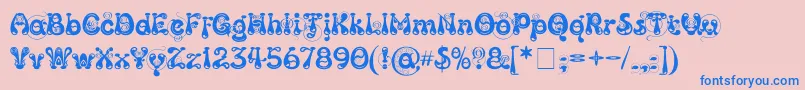 KingthingsSlipperylip Font – Blue Fonts on Pink Background