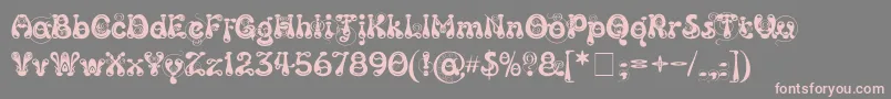 KingthingsSlipperylip Font – Pink Fonts on Gray Background