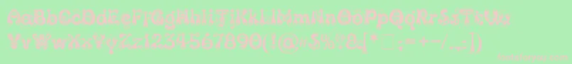 KingthingsSlipperylip Font – Pink Fonts on Green Background