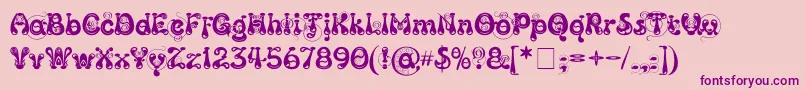 KingthingsSlipperylip Font – Purple Fonts on Pink Background