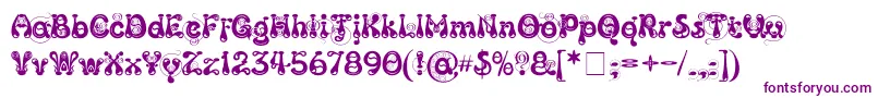 KingthingsSlipperylip Font – Purple Fonts on White Background