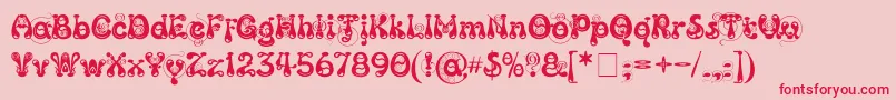 KingthingsSlipperylip Font – Red Fonts on Pink Background