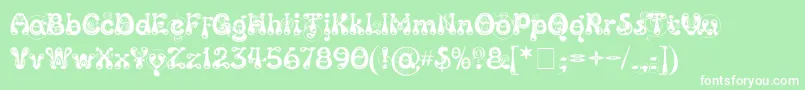 KingthingsSlipperylip Font – White Fonts on Green Background