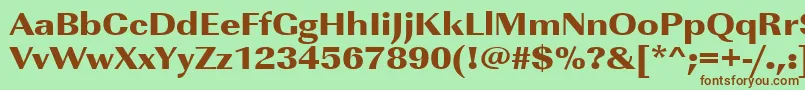 Urwimperialtultbolextwid Font – Brown Fonts on Green Background