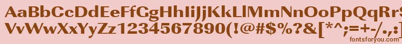 Urwimperialtultbolextwid Font – Brown Fonts on Pink Background