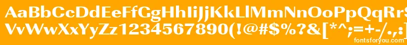 Urwimperialtultbolextwid Font – White Fonts on Orange Background