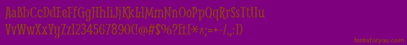 SmytheRegular Font – Brown Fonts on Purple Background