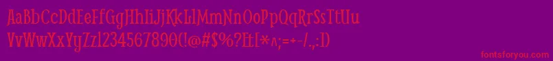 SmytheRegular Font – Red Fonts on Purple Background