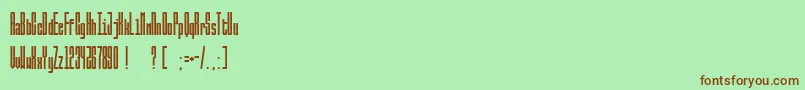Czcionka Ballbase – brązowe czcionki na zielonym tle