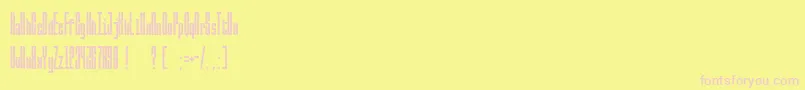 フォントBallbase – ピンクのフォント、黄色の背景