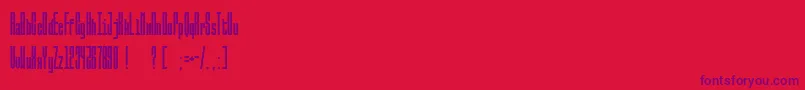 Ballbase Font – Purple Fonts on Red Background