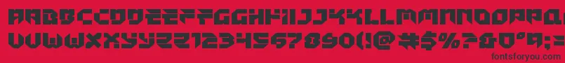 Tokyodrifterstaightexpand Font – Black Fonts on Red Background