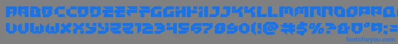 Tokyodrifterstaightexpand Font – Blue Fonts on Gray Background