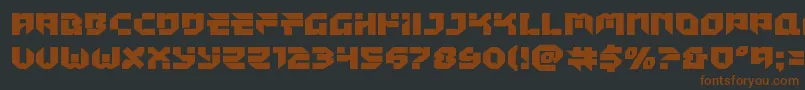 Tokyodrifterstaightexpand Font – Brown Fonts on Black Background