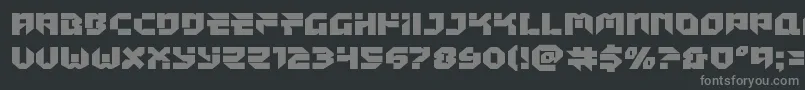 Tokyodrifterstaightexpand-fontti – harmaat kirjasimet mustalla taustalla