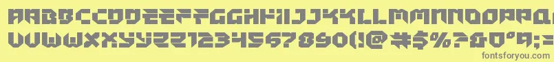Tokyodrifterstaightexpand Font – Gray Fonts on Yellow Background