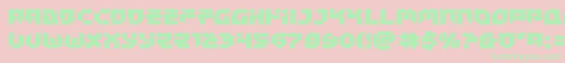 Tokyodrifterstaightexpand-Schriftart – Grüne Schriften auf rosa Hintergrund