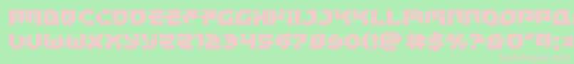 Tokyodrifterstaightexpand-Schriftart – Rosa Schriften auf grünem Hintergrund