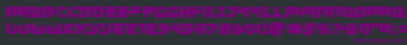 Fonte Tokyodrifterstaightexpand – fontes roxas em um fundo preto