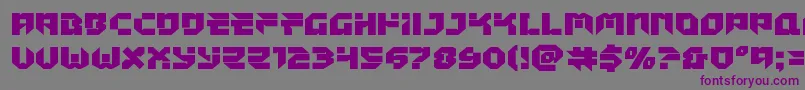 Tokyodrifterstaightexpand-Schriftart – Violette Schriften auf grauem Hintergrund