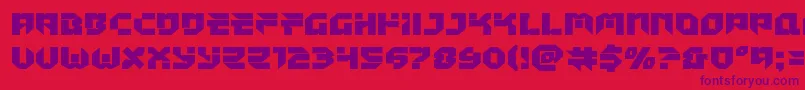 Tokyodrifterstaightexpand-Schriftart – Violette Schriften auf rotem Hintergrund