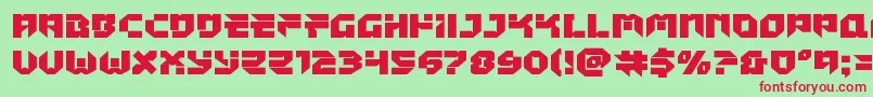 Tokyodrifterstaightexpand Font – Red Fonts on Green Background