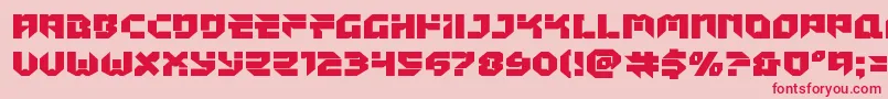 Tokyodrifterstaightexpand Font – Red Fonts on Pink Background