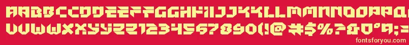 Tokyodrifterstaightexpand Font – Yellow Fonts on Red Background