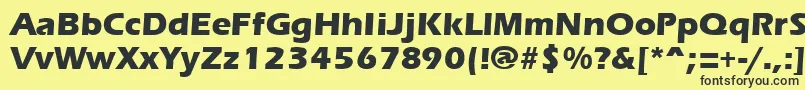 ErgoemildextraboldRegular Font – Black Fonts on Yellow Background