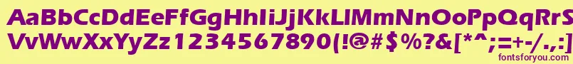 ErgoemildextraboldRegular Font – Purple Fonts on Yellow Background