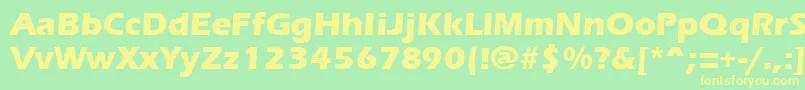 More about ErgoemildextraboldRegular Font ErgoemildextraboldRegular Font – Yellow Fonts on Green Background