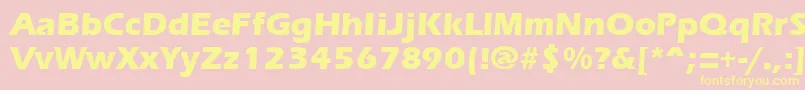 ErgoemildextraboldRegular Font – Yellow Fonts on Pink Background