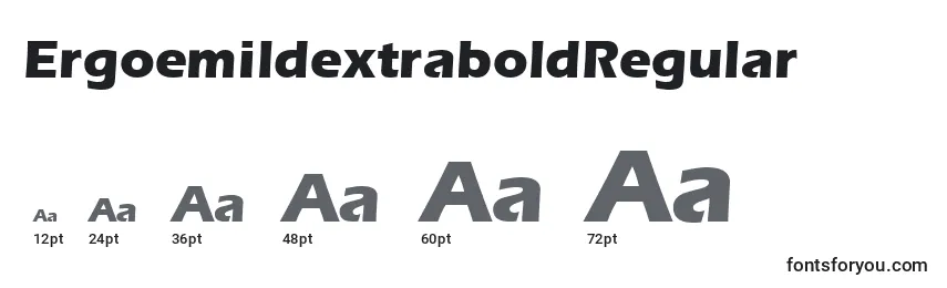 Размеры шрифта ErgoemildextraboldRegular
