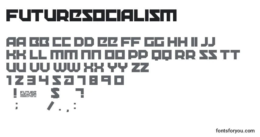 FutureSocialism-fontti – aakkoset, numerot, erikoismerkit