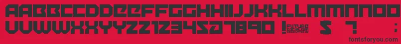 FutureSocialism Font – Black Fonts on Red Background